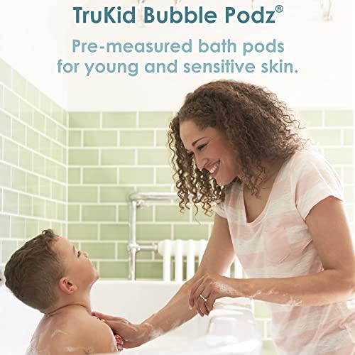 TruKid TruKid Bubble Podz Bubble Bath for Baby & Kids, NEA-Accepted for Eczema, Gentle Refreshing Colloidal Oatmeal Bath Bomb for Sensitive Skin, pH Balance 7 for Eye Sensitivity, Unscented (60 Podz)