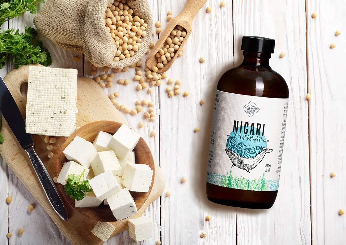 Vancouver Island Sea Salt Nigari - 8oz of Liquid Nigari Tofu Coagulant - All Natural - Made in Canada - Magnesium Chloride Brine/Bittern for Making Better Tasting and Healthier Tofu