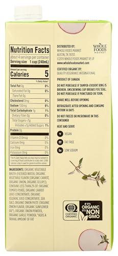 365 by Whole Foods Market 365 by Whole Foods Market, Organic Low Sodium Vegetable Broth, 32 Fl Oz