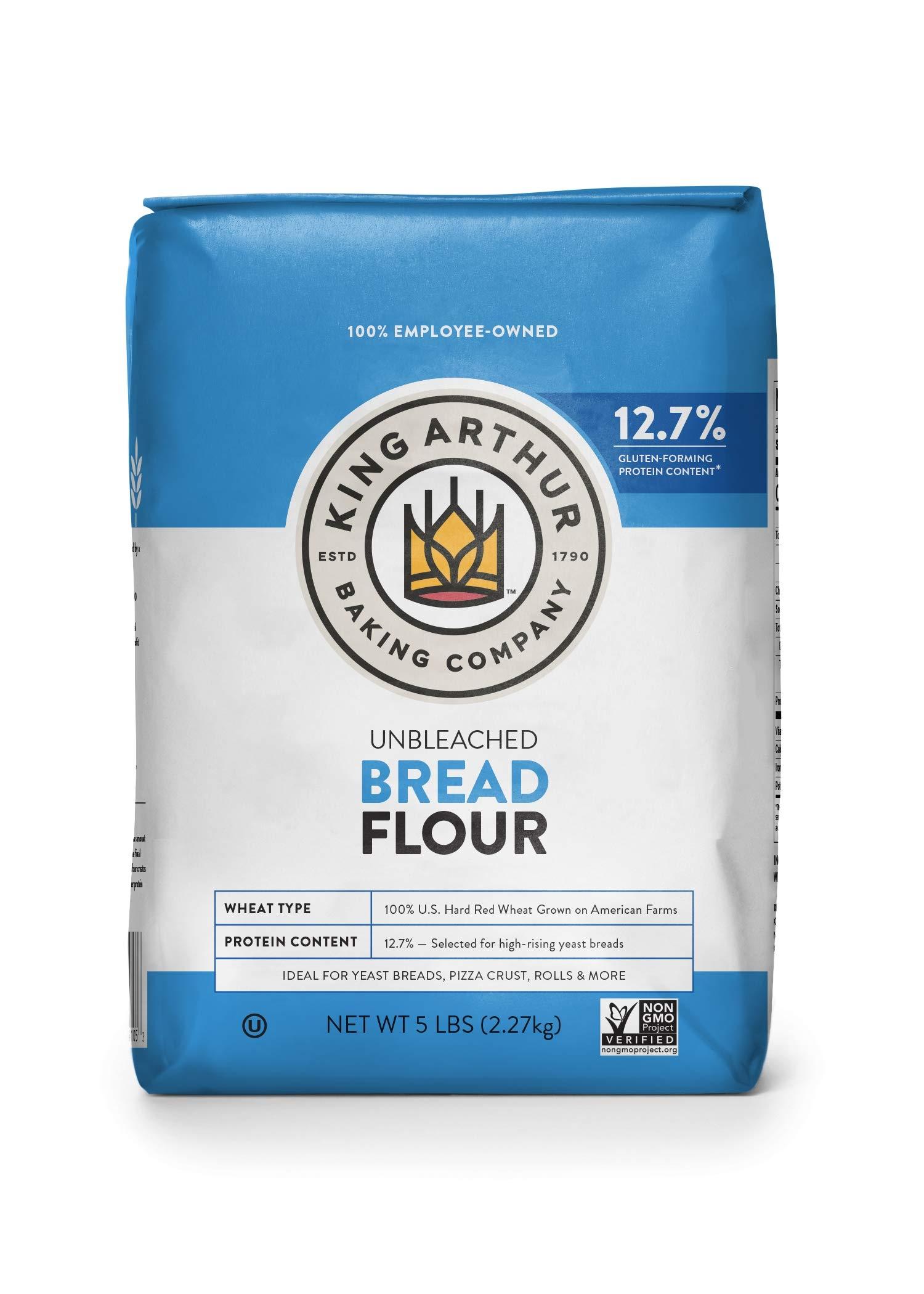 King Arthur King Arthur F King Arthur Flour Unbleached Bread Flour, 5 Pound (Packaging May Vary),, 5 Pound ()