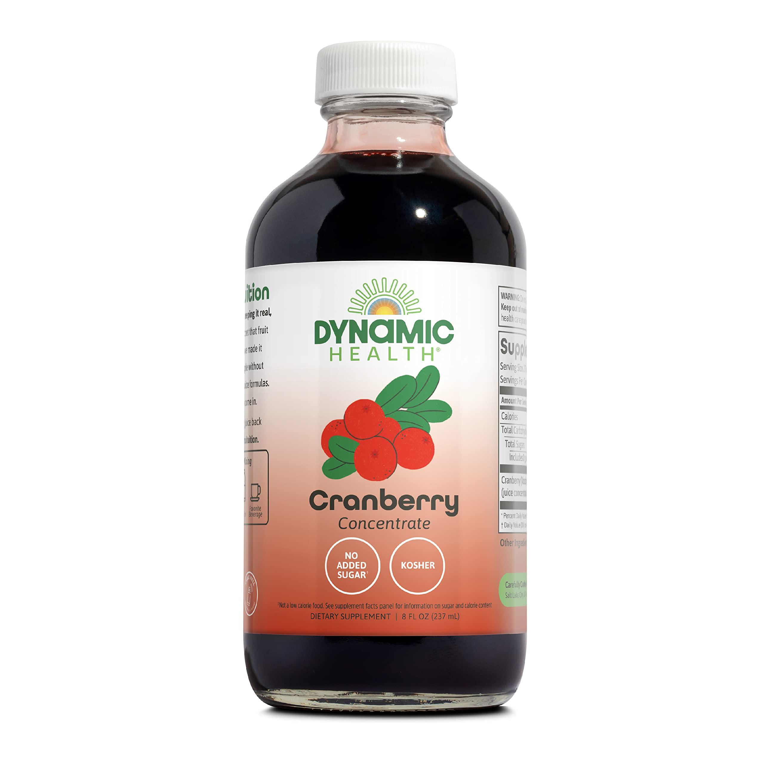 Dynamic Health Dynamic Health Pure Cranberry Juice Concentrate, Unsweetened, Natural Antioxidant Support, No Added Sugar, 8 Fl oz
