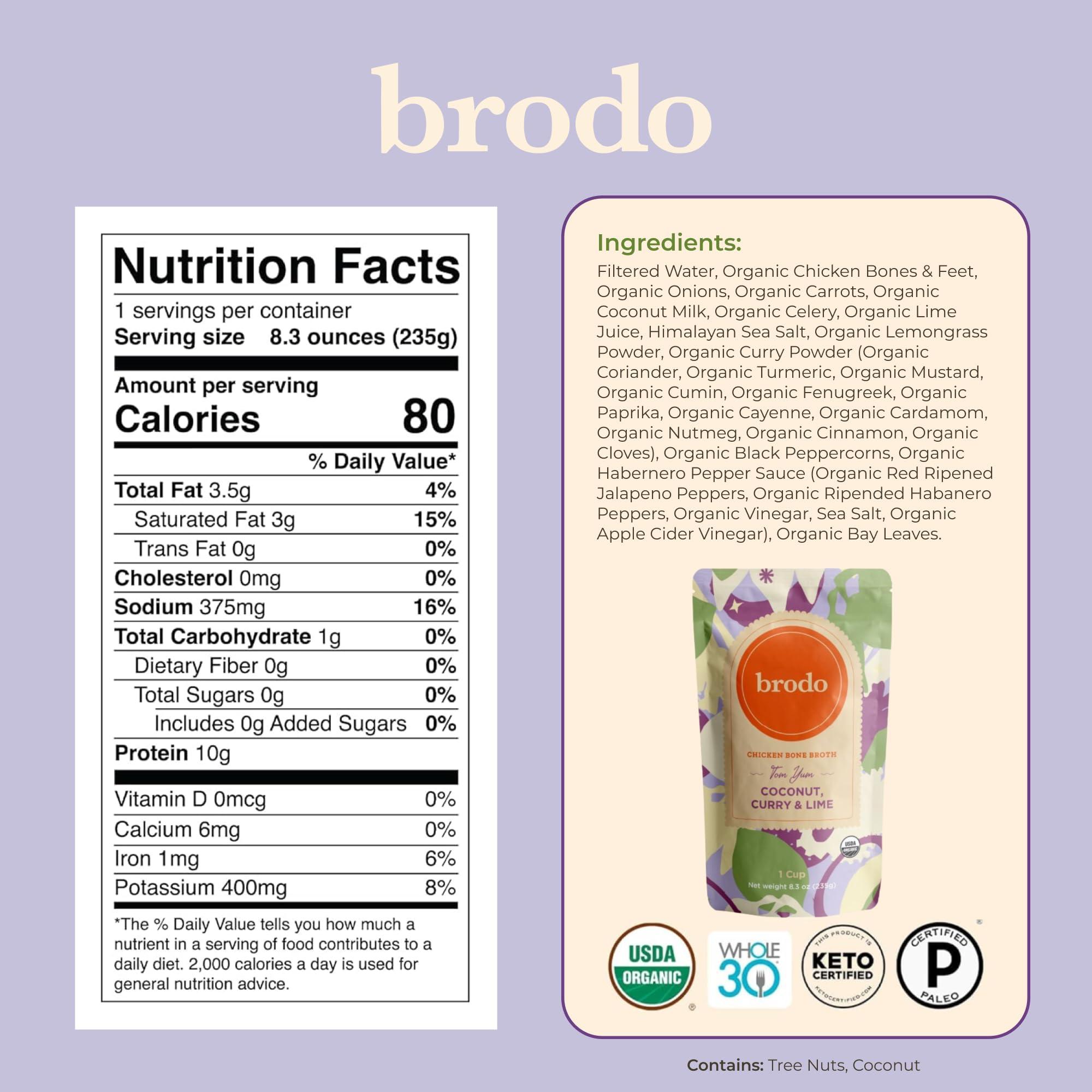 Brodo Brodo Chicken Broth (8.3 Ounce (Pack of 6), Brodo Variety Pack)
