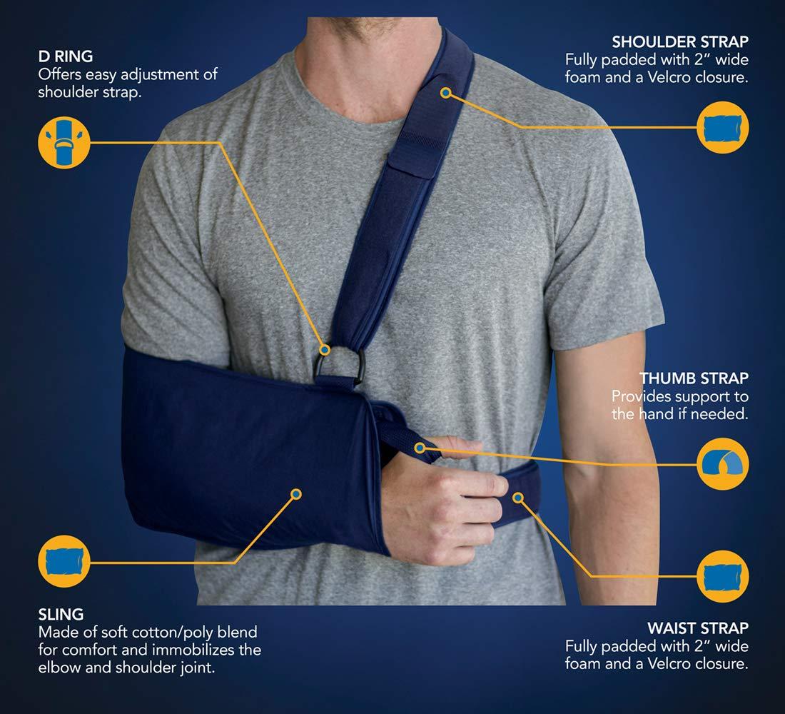 United Ortho United Ortho Deluxe Shoulder Immobilizer, Small, Blue