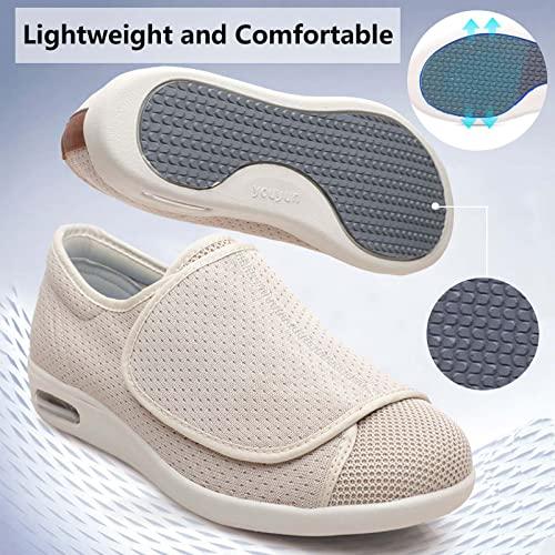 Generic Diabetic Shoes for Elderly Men,Men\'s Wide Width Shoes with Adjustable Closure Lightweight Men 13.5