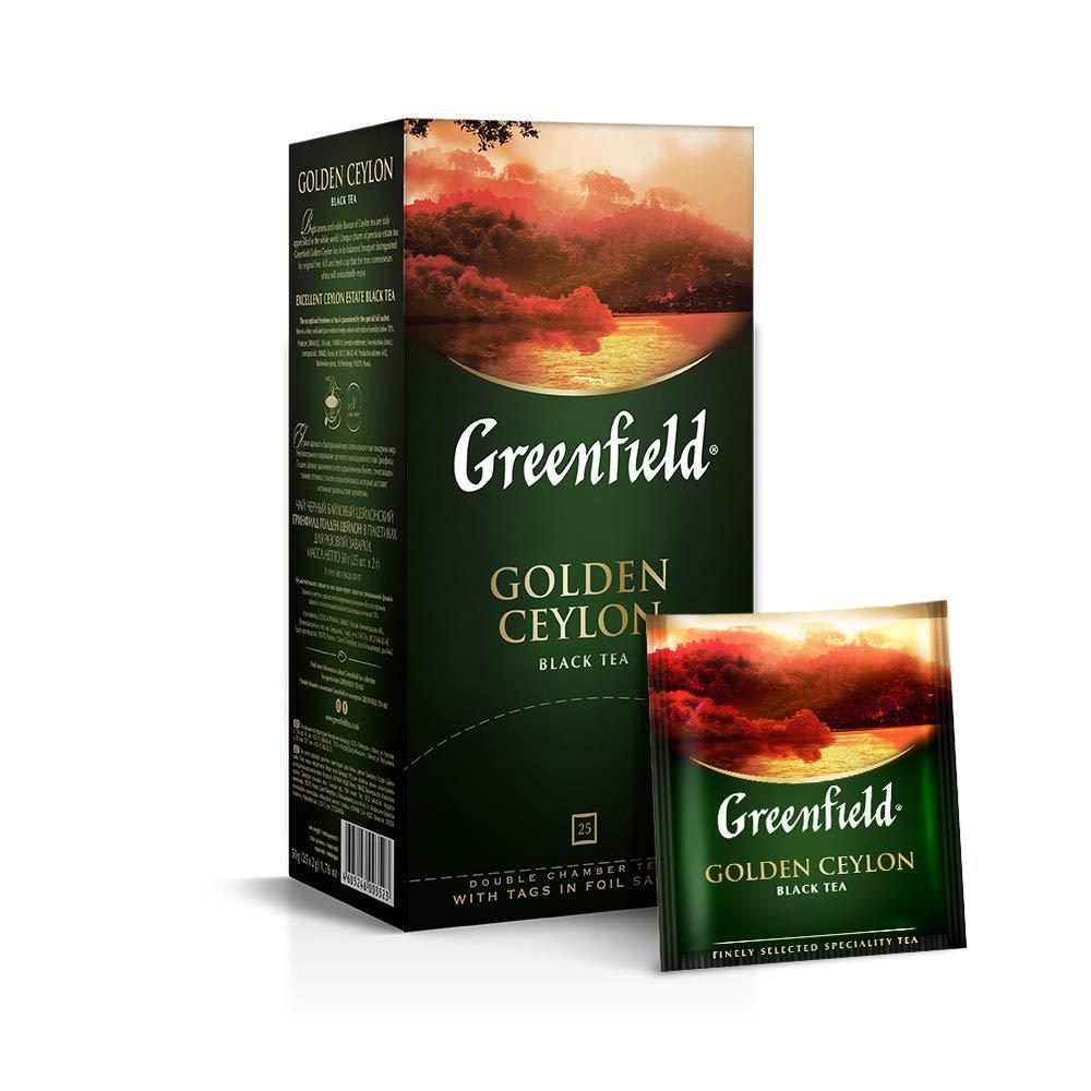 Greenfield Greenfield Golden Ceylon ?lassic Collection Black Tea Finely Selected Speciality Tea 25 Double Chamber Teabags With Tags in Foil Sachets