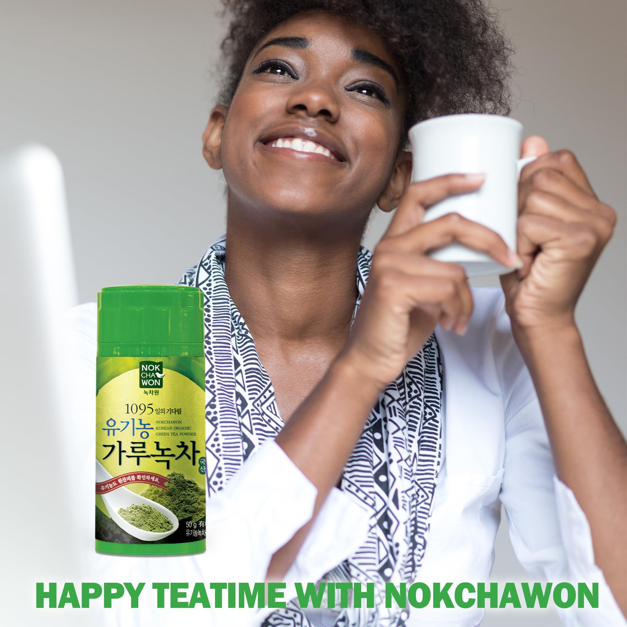 Nokchawon [Nokchawon] Organic Powdered Green Tea from Korea, Korean Matcha, Unsweetened, Green Iced Tea, Premium Pure Green Tea, Korean Tea, 1 Pack, 1.77 oz (50g)