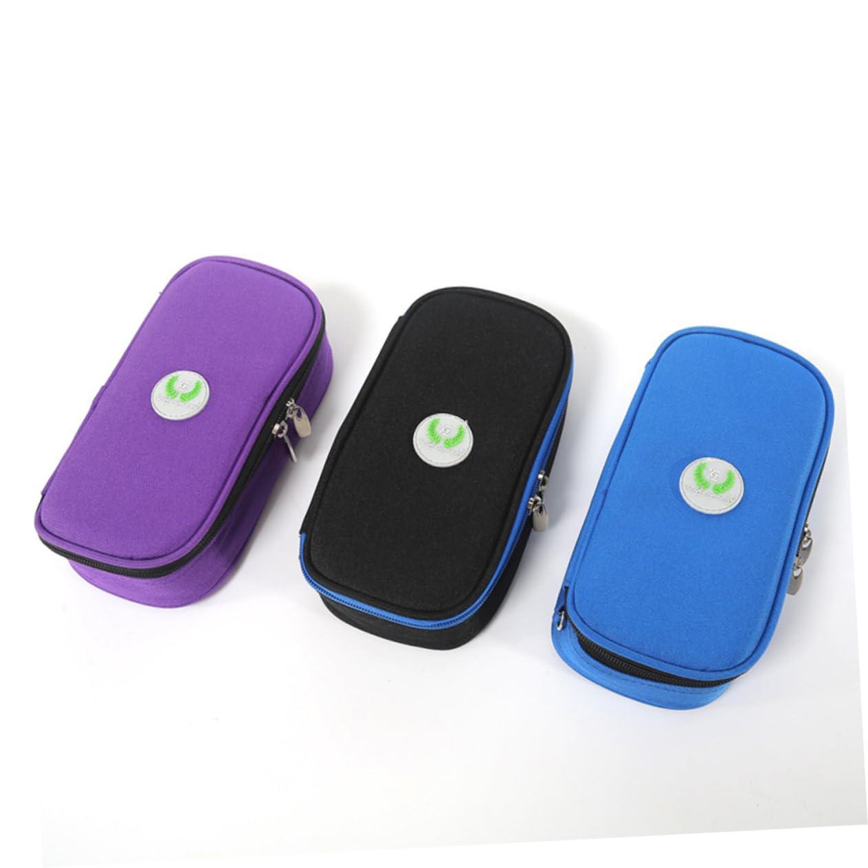 FOMIYES FOMIYES Medicine Storage Bag for Travel Cooler Insulated Container Oxford Material Portable Case Accessory Purple No Ice Included