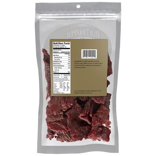 Old Trapper Old Trapper Beef Jerky, Old-Fashioned 10-Ounce Bag, Tender Meat Snacks for Lunches or Between Meals, 11 Grams of Protein, Zero Grams of Fat, and 70 Calories per Ounce (Pack of One)