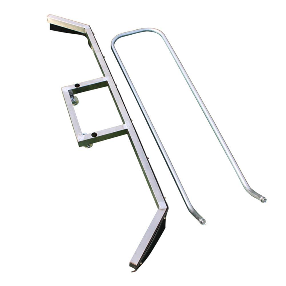 FOZCJS Tennis Court Squeegee, Stainless Steel Sport Squeegee Sweepe Floor Water Remover Rain Shuttle Squeegee Broom for Sport Courts, Garages, Flat Floor, Silver