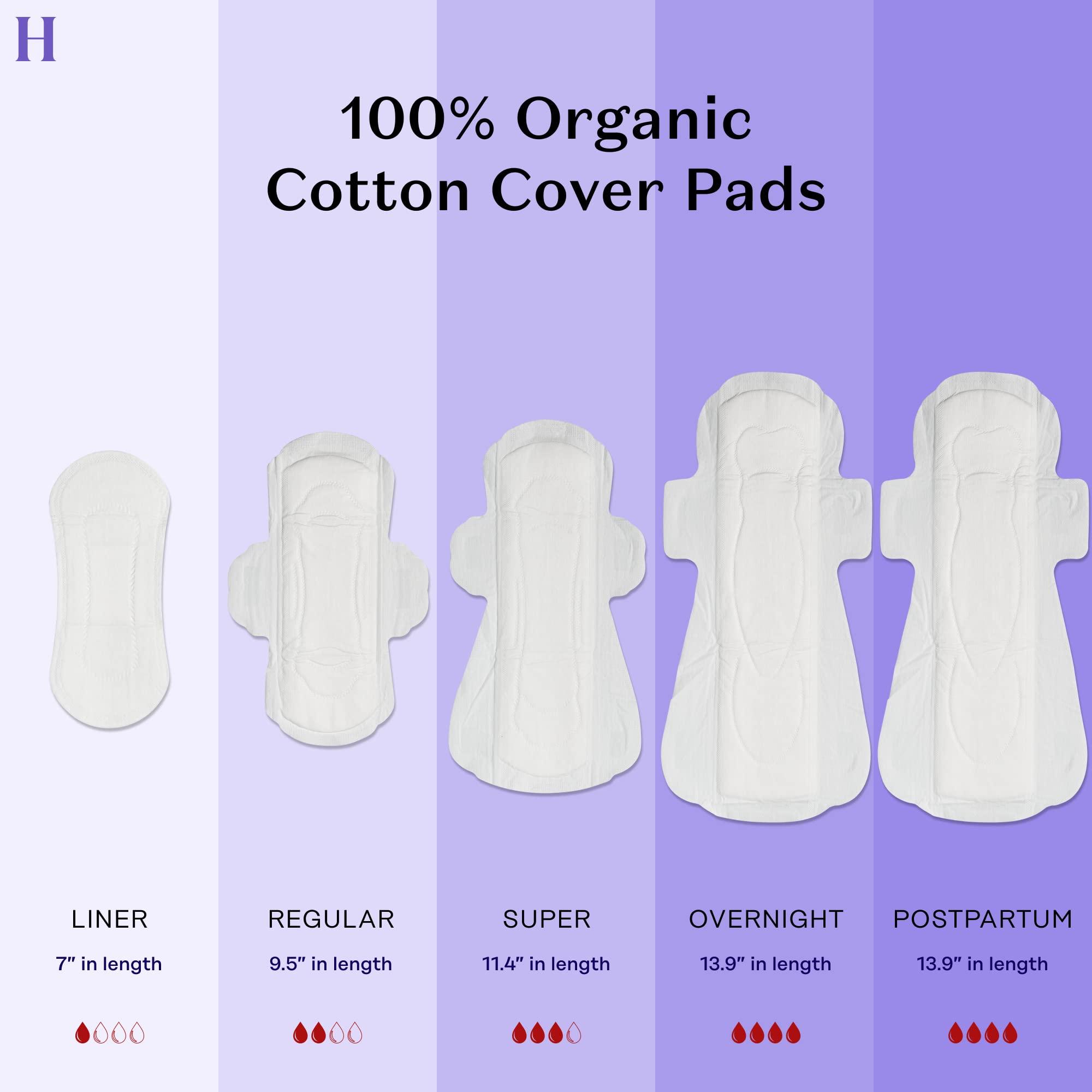 The Honey Pot Company The Honey Pot Company Clean Cotton Regular Absorbency Pads, Herbal-Infused Pads with Wings, Plant-Derived Feminine & Menstrual Care. (Product) RED – 20 ct.