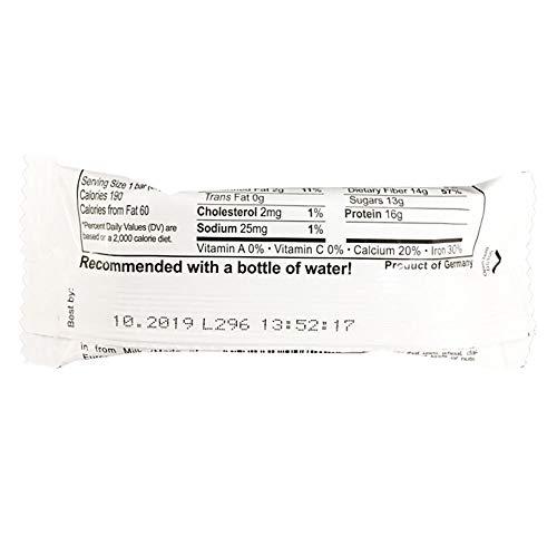 Seitenbacher Seitenbacher Chocolate Covered Protein Bar – 16g of protein, 14g of fiber, hazelnuts, 2.1 Ounce (Pack of 12)