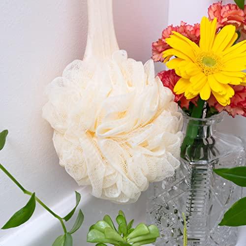 EcoTools Bath Pouf With Handle - Hard-to-Reach Cleansing Sponge - EcoPouf Bath Brush - Assorted Colors