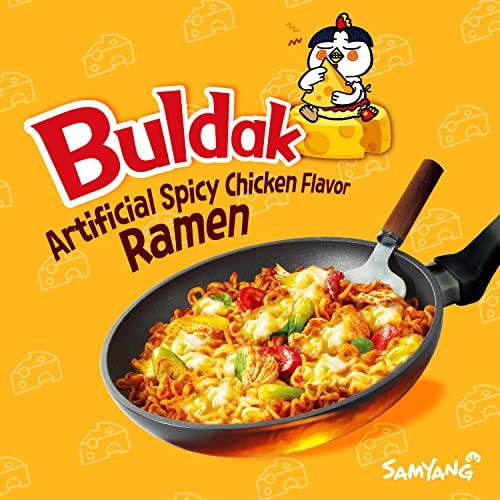 Samyang Samyang Buldak Cheese Spicy Hot Chicken Stir-Fried Noodles 4.94oz (Pack of 5)