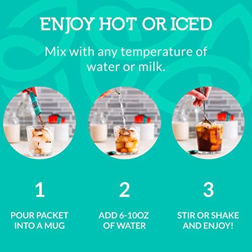 Cusa Tea Cusa Tea & Coffee | Premium Instant Light Roast | Rainforest Alliance Certified Arabica Beans | Hot or Cold Brew Drink Mix Packets (30 Single Servings)