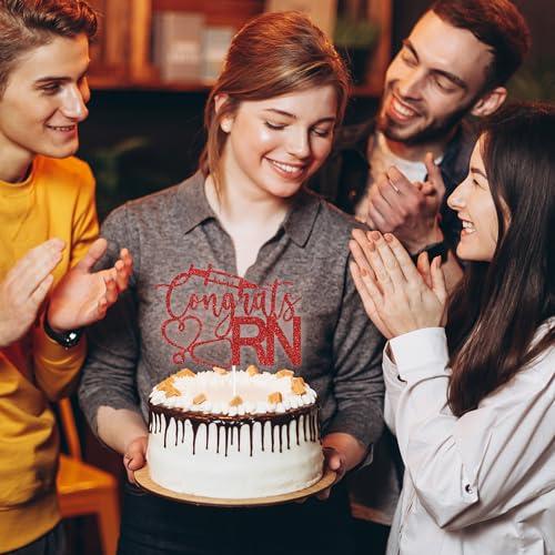 Zatain Congrats RN Cake Topper, Congrats Nurse, Future Nurse, Registered Nurse, Nursing School Graduation Party Decorations