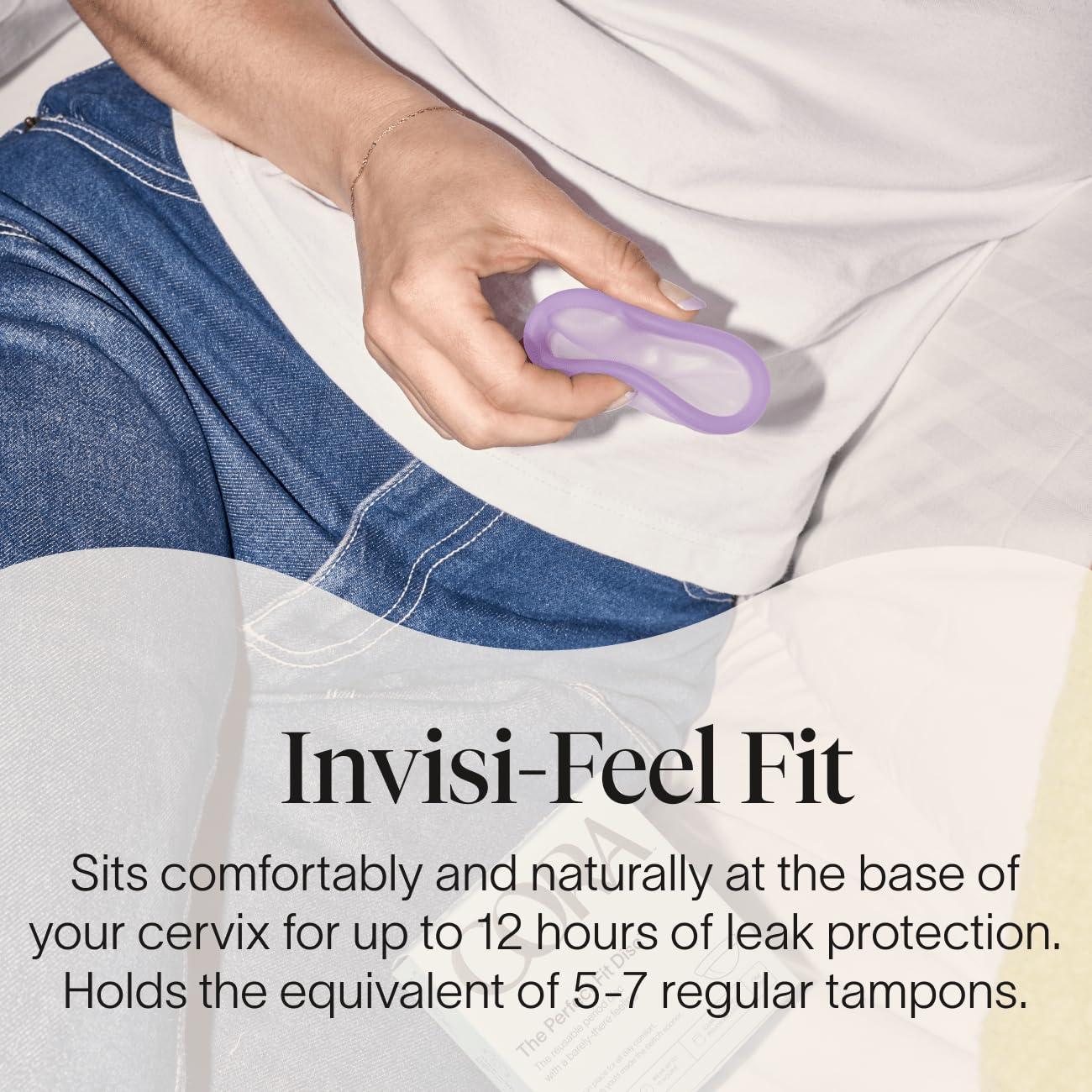 Cora Cora Menstrual Disc | Reusable Period Disc | Wear Up to 12-Hours | Sustainable Alternative to Tampons/Pads | for Light/Heavy Flows | Leak Proof | Medical Grade Silicone | Eco-Friendly Feminine Hygiene