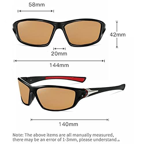 willochra willochra Wrap Around Full Lens polarized Reading Sunglasses for Men Women Cycling Driving Sports Readers (red brown, 1.0, x)