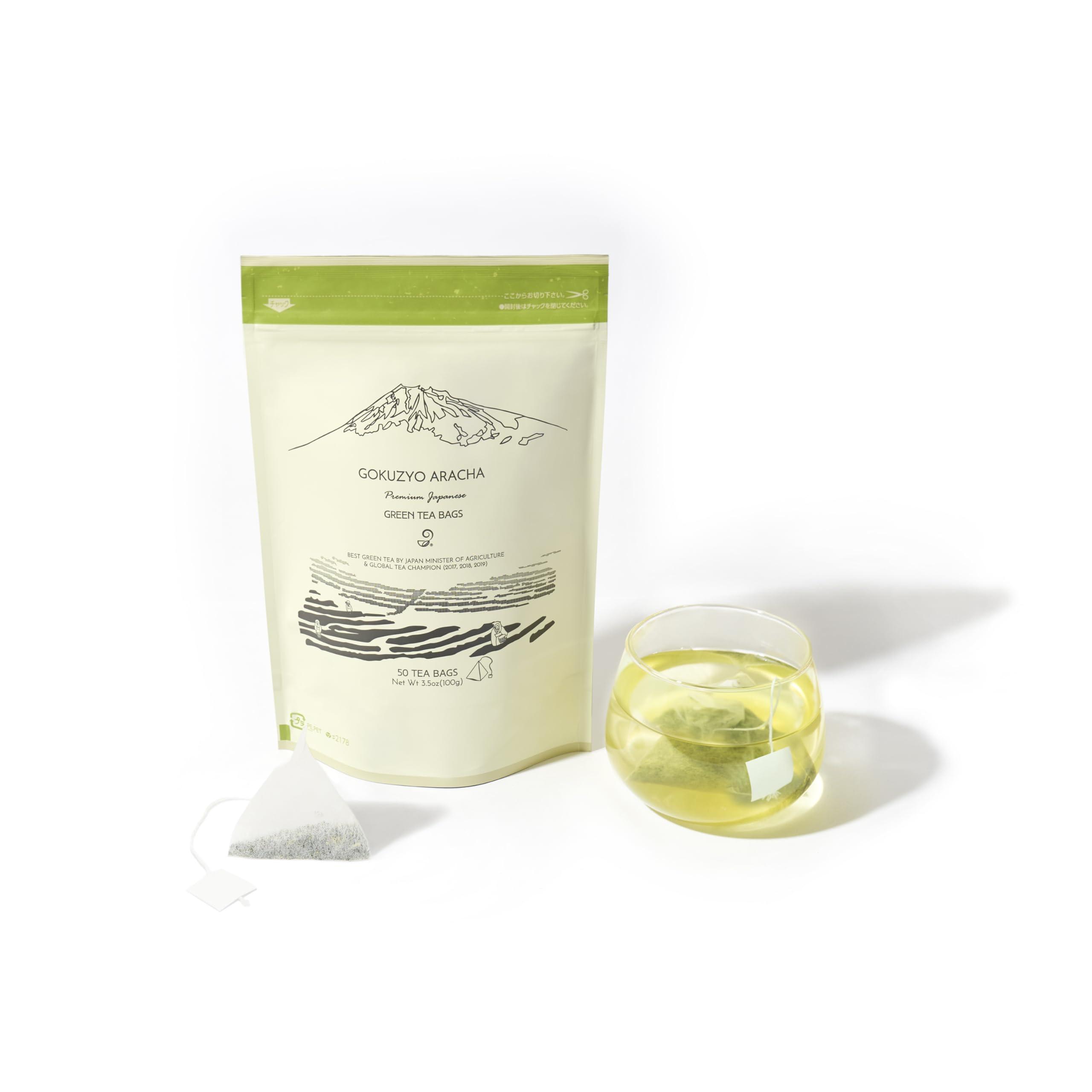 JAPANESE GREEN TEA CO. HARVESTED WITH IN JAPAN Issaku, Gokuzyo Aracha and Teabag Tea Set from Japanese Green Tea Co – Premium Japanese Green Tea Assortment – Non-GMO, Delicate Flavor - Ideal for Tea Lovers
