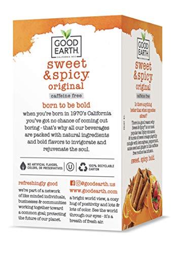 Good Earth Good Earth Herbal Tea, Sweet & Spicy Caffeine Free, 18 Count Tea Bags