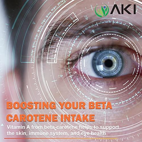 AKI ORGANIC AKI Beta Carotene 10% Powder (1.5Oz, 42.52G) Highly Concentrated flavouring Fount of Vitamin A, May Helps to Support Body Functions, Skin, Immune System, and Eye | GMO Free & Vegan Friendly