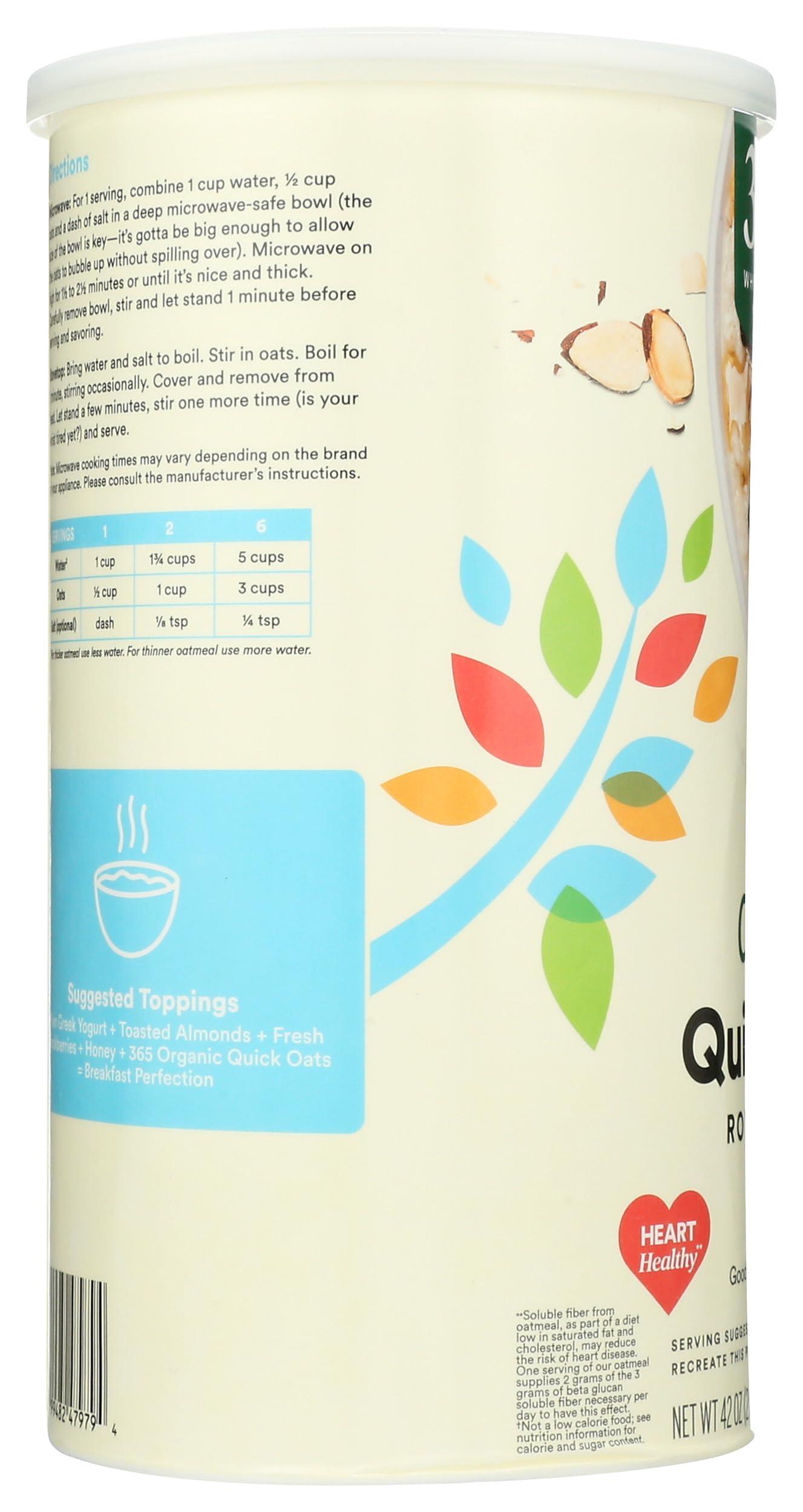 365 by Whole Foods Market 365 by Whole Foods Market, Organic Quick Oats, 42 Ounce