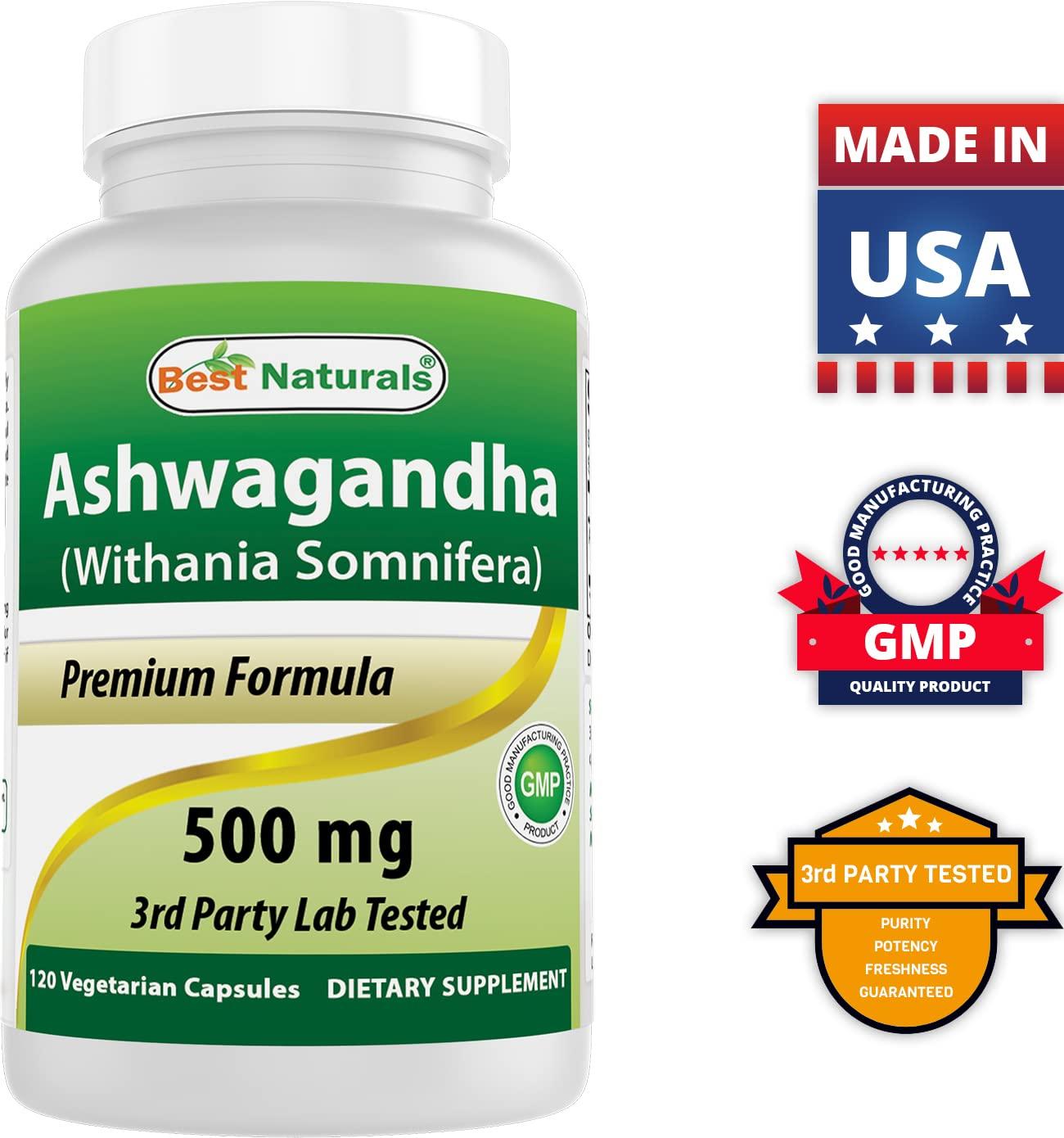 Best Naturals Best Naturals Berberine 500mg & Ashwagandha Extract 500 Mg