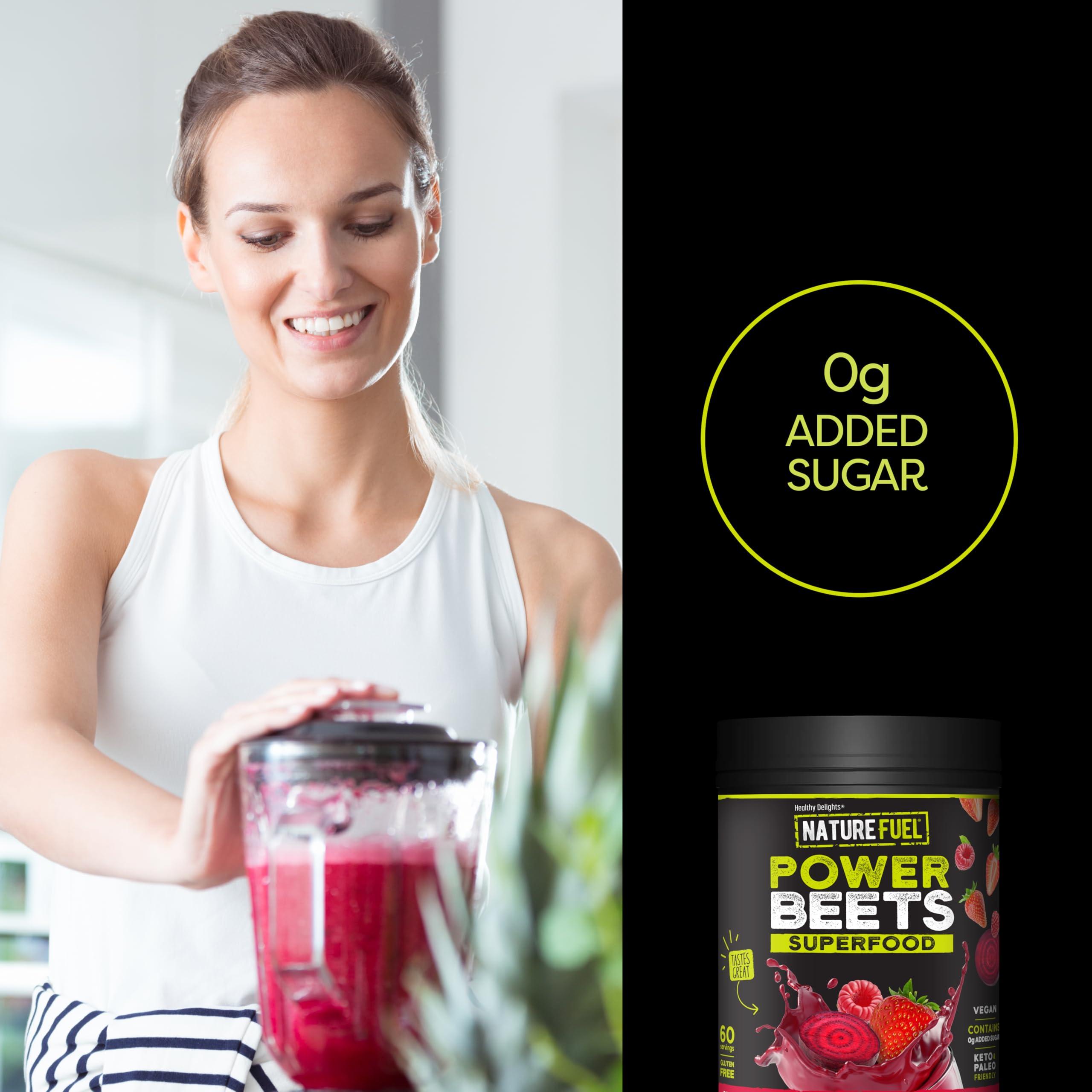 Healthy Delights Nature Fuel Power Beets Powder, Delicious Mixed Berry, Concentrated Superfood Supplement, Supports Circulation, Natural Energy & Stamina, Non-GMO, 60 Servings (Packaging May Vary)