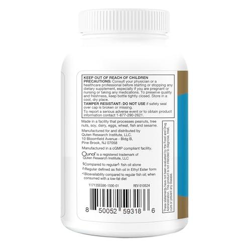 Qunol Qunol Advanced Omega 3 Krill and Fish Oil Complex, 10x Better Bioavailability, One Pill Dose, 250mg EPA & DHA, Supports Brain, Eye, Heart and Joint Health, 90 Count (Pack of 1)