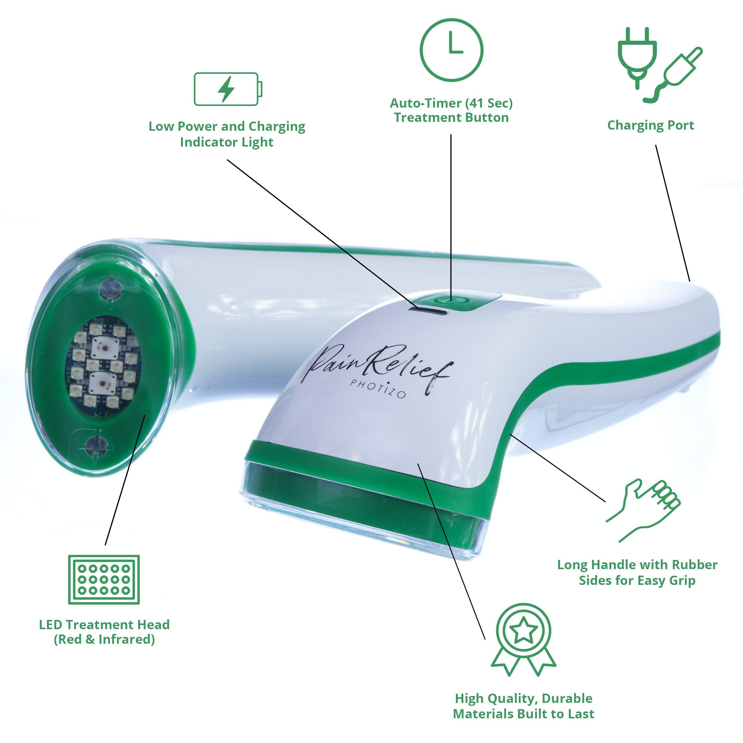 Photizo Photizo Light Therapy Device with Red (635 nM) and Infrared (850 nM) Light + Deep Penetrating, Powerful Frequencies | FDA Cleared Advanced Medical Grade Technology for Incredible Results