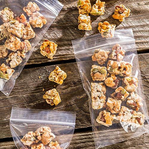 Restaurantware Restaurantware Bag Tek 4 x 6.5 Inch Resealable Zip Bags 100 High Clarity Zip Bags - For Snacks Nuts Seeds Candy Treats & More Clear Plastic Zipper Storage Bags