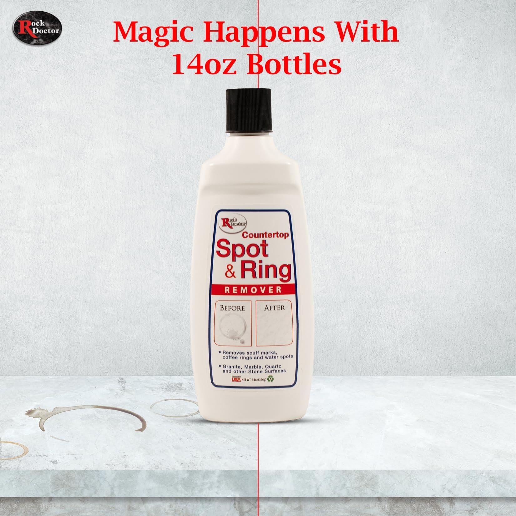 Rock Doctor Rock Doctor Spot & Ring Remover, Works on Granite, Marble, Countertop & Quartz, Hard Water Mark & Spot Remover, Remove Coffee & Scuff Mark, 14 oz. Pack of 1