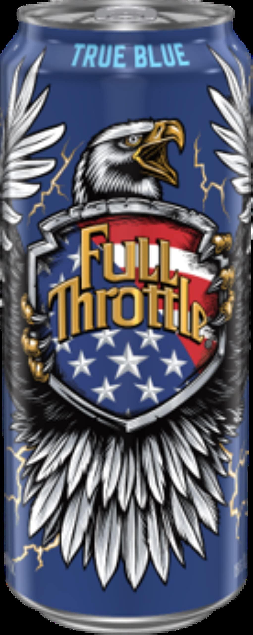 Vending 2 U Full Throttle True Blue Energy Drink 16oz Cans, 24 Units