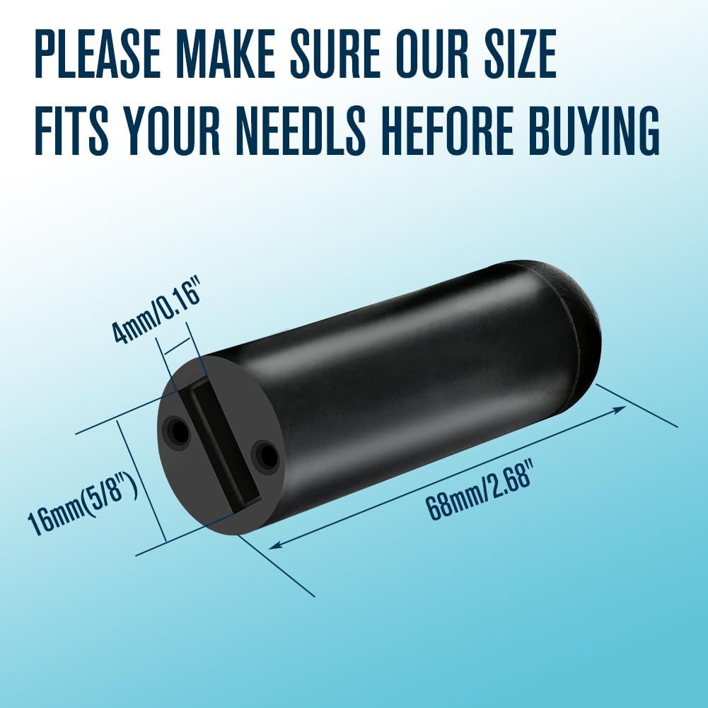 FVRITO FVRITO 4-Pack Rubber Tips for 5/8\" Wheelchair Handle Brake, Wheelchair Wheel Lock Cover Perfect Replacement for Rollator Transport Wheelchair, Lightweight Foldable Wheelchair Accessories