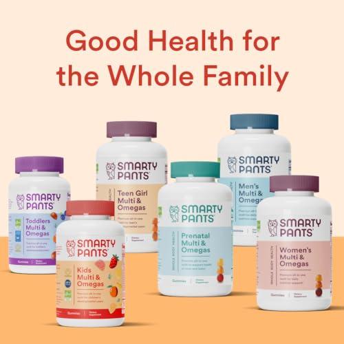 SmartyPants SmartyPants Kids Multivitamin Gummies: Omega 3 Fish Oil (EPA/DHA), Vitamin D3, C, Vitamin B12, B6, A, K & Zinc for Immune Support, Biotin, Gluten Free, Three Fruit Flavors, 120 Count (30 Day Supply)