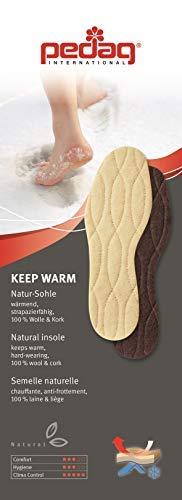 pedag pedag Kids Keep Warm Insulating Insoles, Made in German, Quilted Lamb Wool, Felted Bottom, Cork Inner Layer, All Natural Materials, Kids 1/2 EU 32/33
