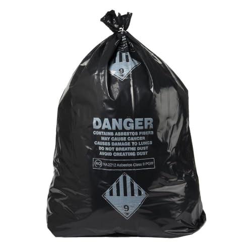 Ultrasac Ultrasac 33 Gal. Asbestos 4 Mil Bag - 30" x 40" - Pack of 50, Black (UL-ASB-4 MIL-50)