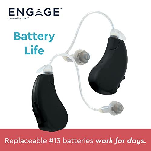 Lucid Hearing Lucid Hearing Engage Premium OTC Hearing Aids (Compatible with iPhone, Black)