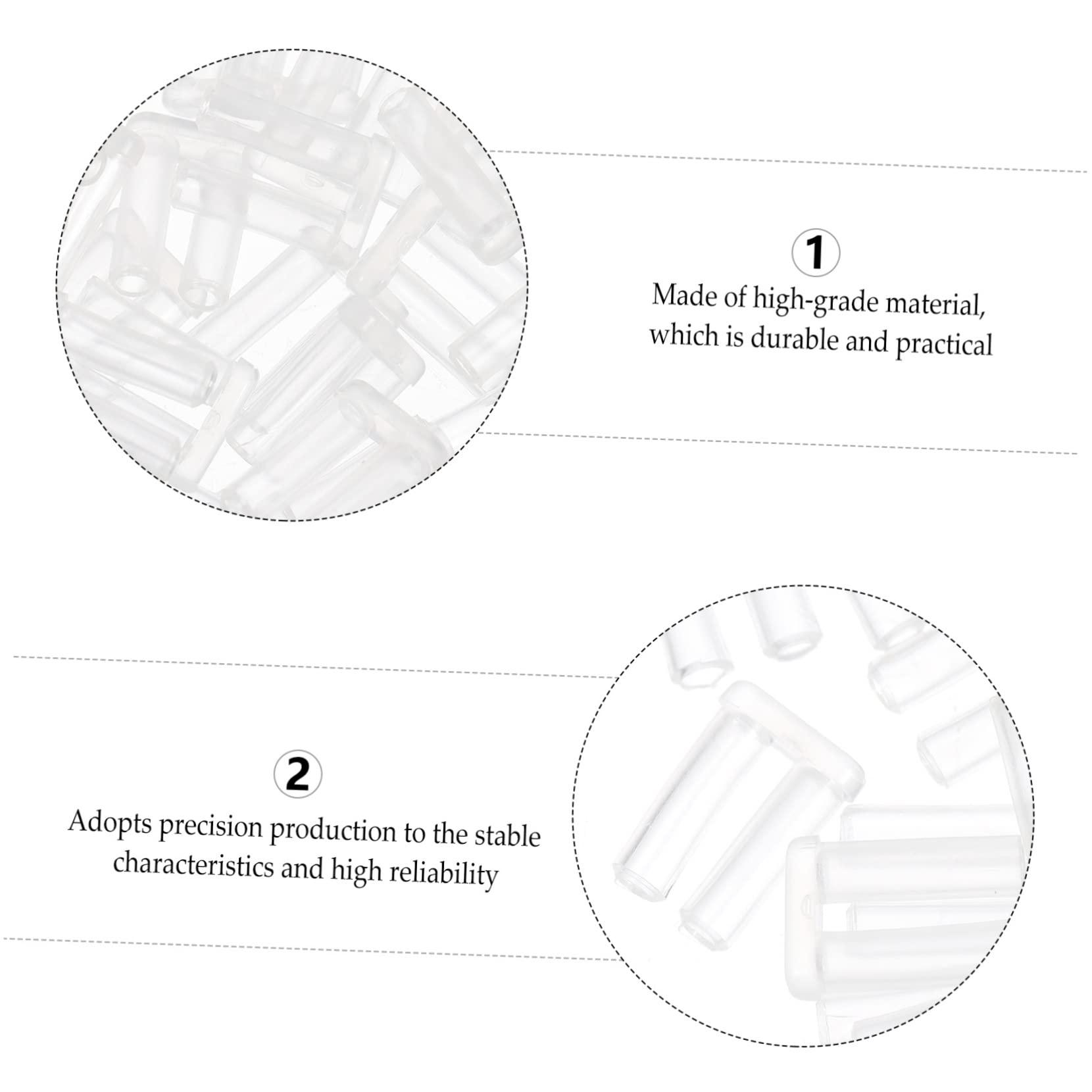 JECOMPRIS JECOMPRIS 2 Packs Rimless Frame Buckle Glasses Nose Grips Double Rubber Plug Plastic Bushings Eyeglasses Tools Spare Buckle for Glass Plastic Compression Sleeves