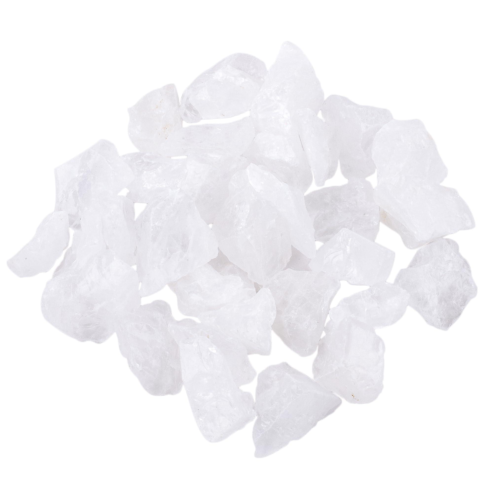 UFEEL UFEEL 1 LB Bulk Rough Clear Quartz Crystal - Large 1\" Natural Raw Stones Crystal for Tumbling, Cabbing, Fountain Rocks, Decoration,Polishing, Wire Wrapping, Wicca & Reiki Healing Crystals