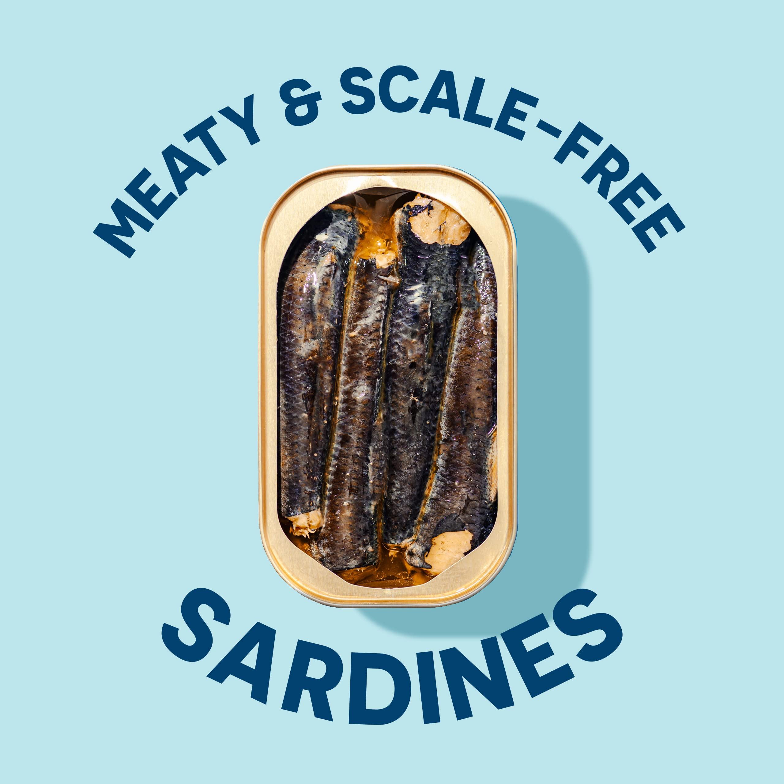 Wild Planet Wild Planet Wild Sardines in Extra Virgin Olive Oil With Lemon, Lightly Smoked, Tinned Fish, 4.4 Ounce (Pack of 12)