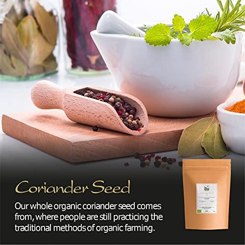 Valley of Tea Coriander Seed Organic Gourmet Quality - Cilantro Seeds For Elevating Dishes - Organic Cilantro Corriander Corrriander Corrinder Corriandar Corrander Corrinader Corriandor Corrinander Corriender 100g