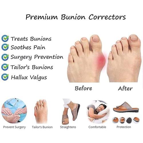 CLSQLXYJZC Men\'s Bunion Correction Sandals, Summer Comfy Flat Clip Toe Bunion Corrector Beach Walking Shoes, for Orthopedic Large Toe Bone Correction Sandals (Color : Black, Foot length : 25.5cm)