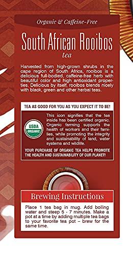 Davidson's Davidson\'s Organics, South African Rooibos, 25-count Tea Bags, Pack of 6