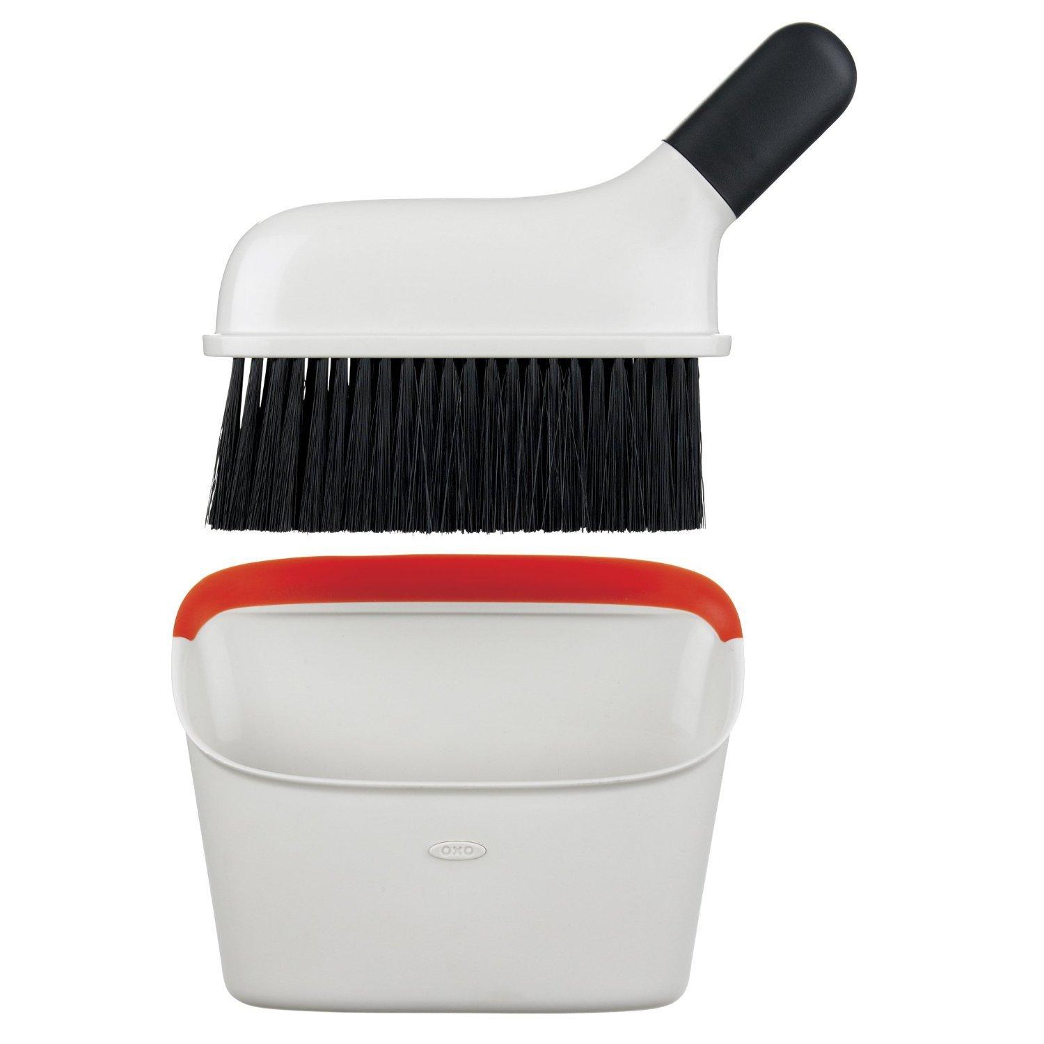 OXO OXO Good Grips Dustpan and Brush Set with Compact Dustpan and Brush Set, White