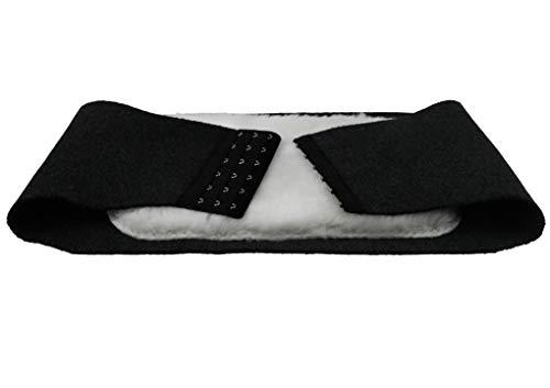 Fakeface Unisxe Thicken Cashmere Lumbar Kidney Warmer Belt Adjustable Cozy Abdominal Stomach Protector Wrap Lower Back Pain Thermal Support Brace Waisband Binder Black
