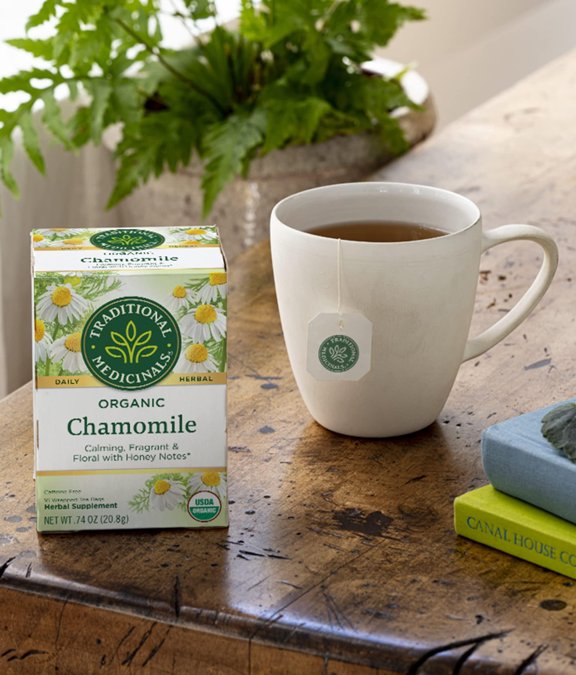 Traditional Medicinals Traditional Medicinals Organic Chamomile Herbal Leaf Tea, 16 Count (Pack of 4)