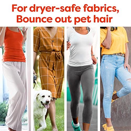Bounce Bounce Pet Hair and Lint Guard Mega Fabric Softener Dryer Sheets with 3X Pet Hair Fighters, Unscented, 150 Count