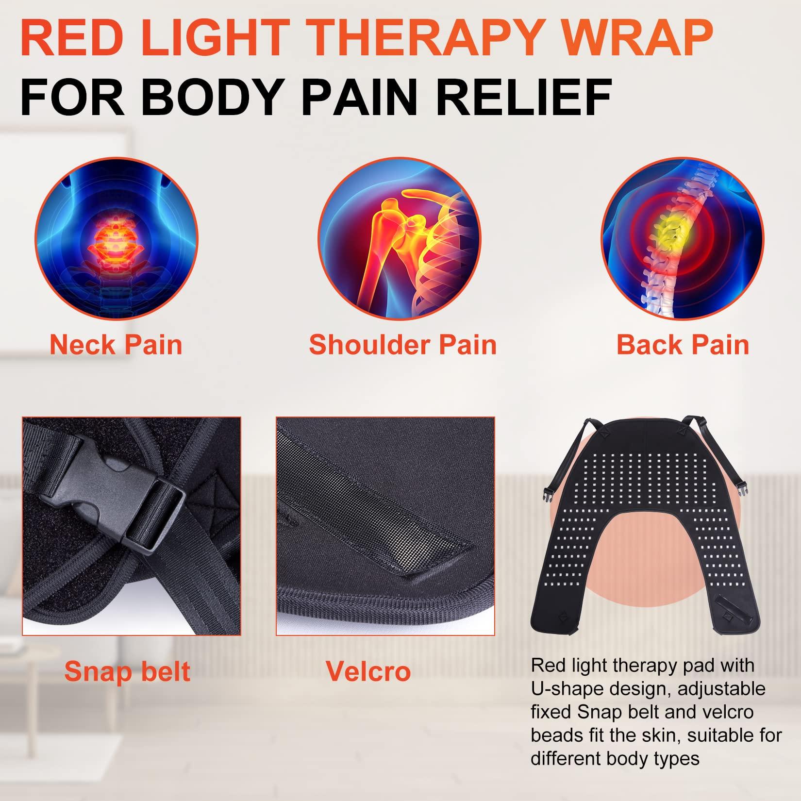 TUOYR TUOYR Red Light Therapy for Neck and Shoulder Pain Relief 850nm Near Infrared Therapy Set Wearable Wrap Devices for Upper Back Neck Shoulders Body Muscle Relax Home Use Treatment Pad FDA Cleared