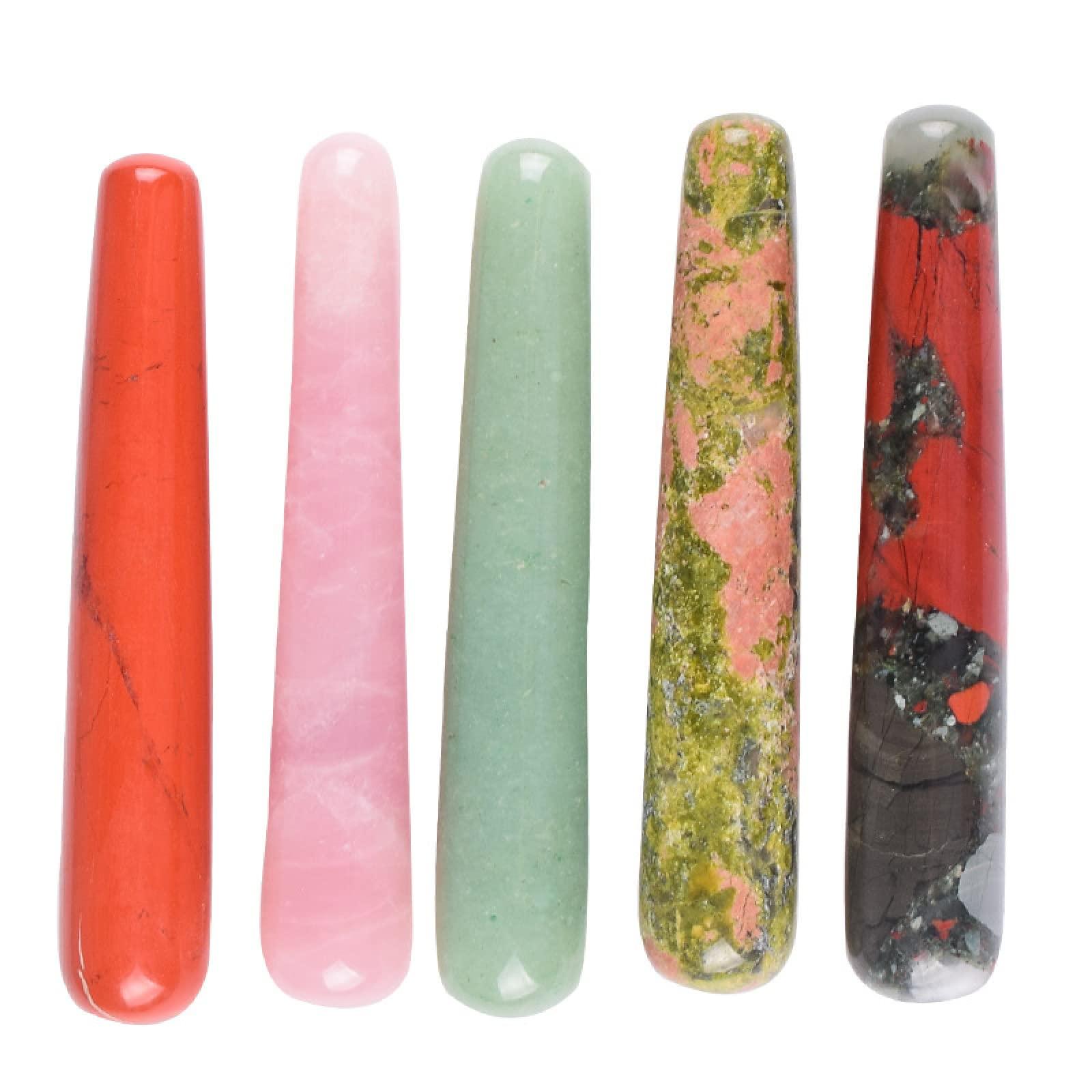 MiZuh MiZuh Yoni Egg for Kegel Exercise Rose Quartz Yoni Wand Natural White Crystal Massage Wand Yoni Stick Natural Stone Body Massage Face Massager Bar,Tiger Eye