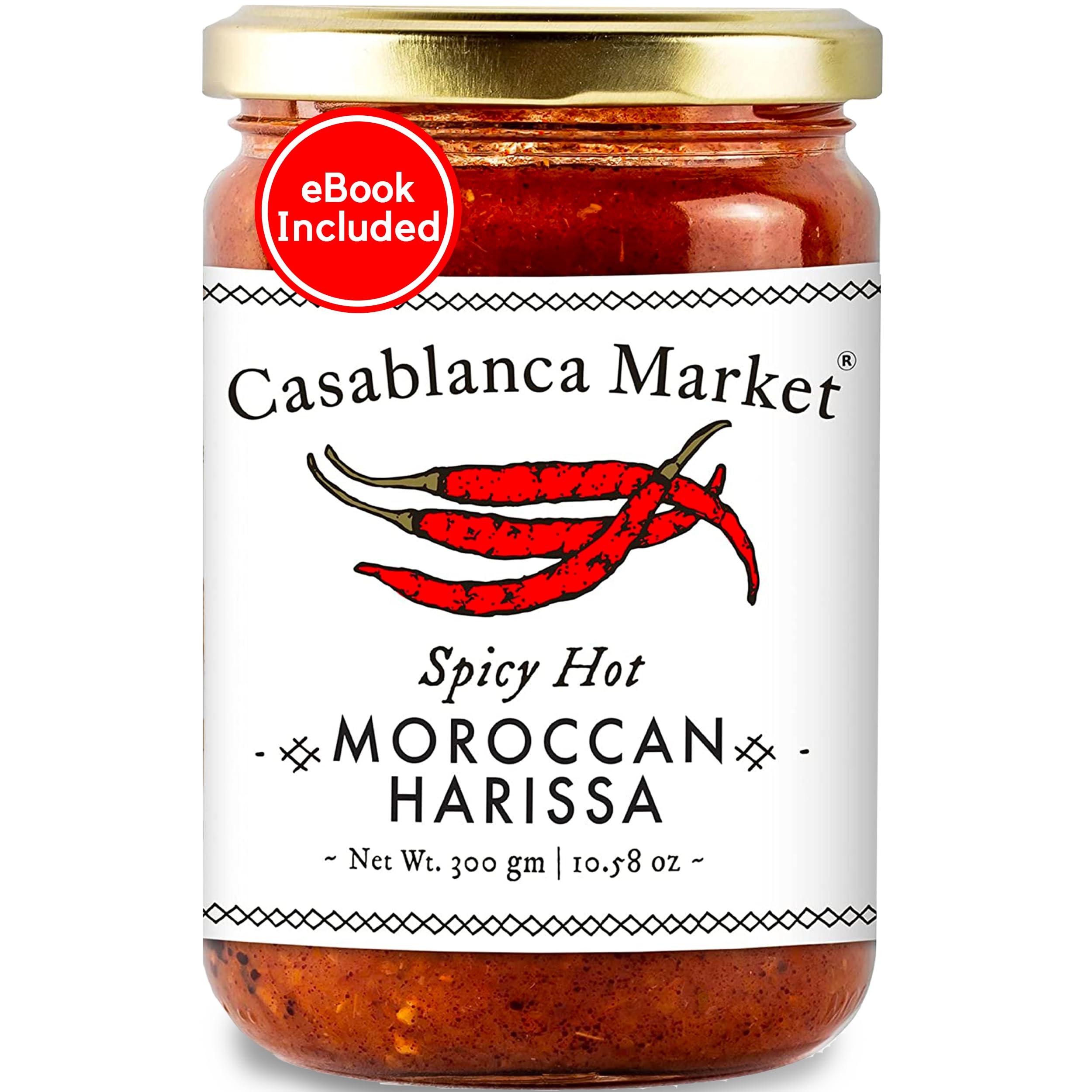 Casablanca Market Casablanca Market Harissa Gourmet Hot Sauce –Harissa Sauce – Moroccan North African Spice Best Hot Sauce Gift Harissa Seasoning – Harissa Spice Red Hot Sauce – Harissa Paste Hot Sauces (10.5oz)